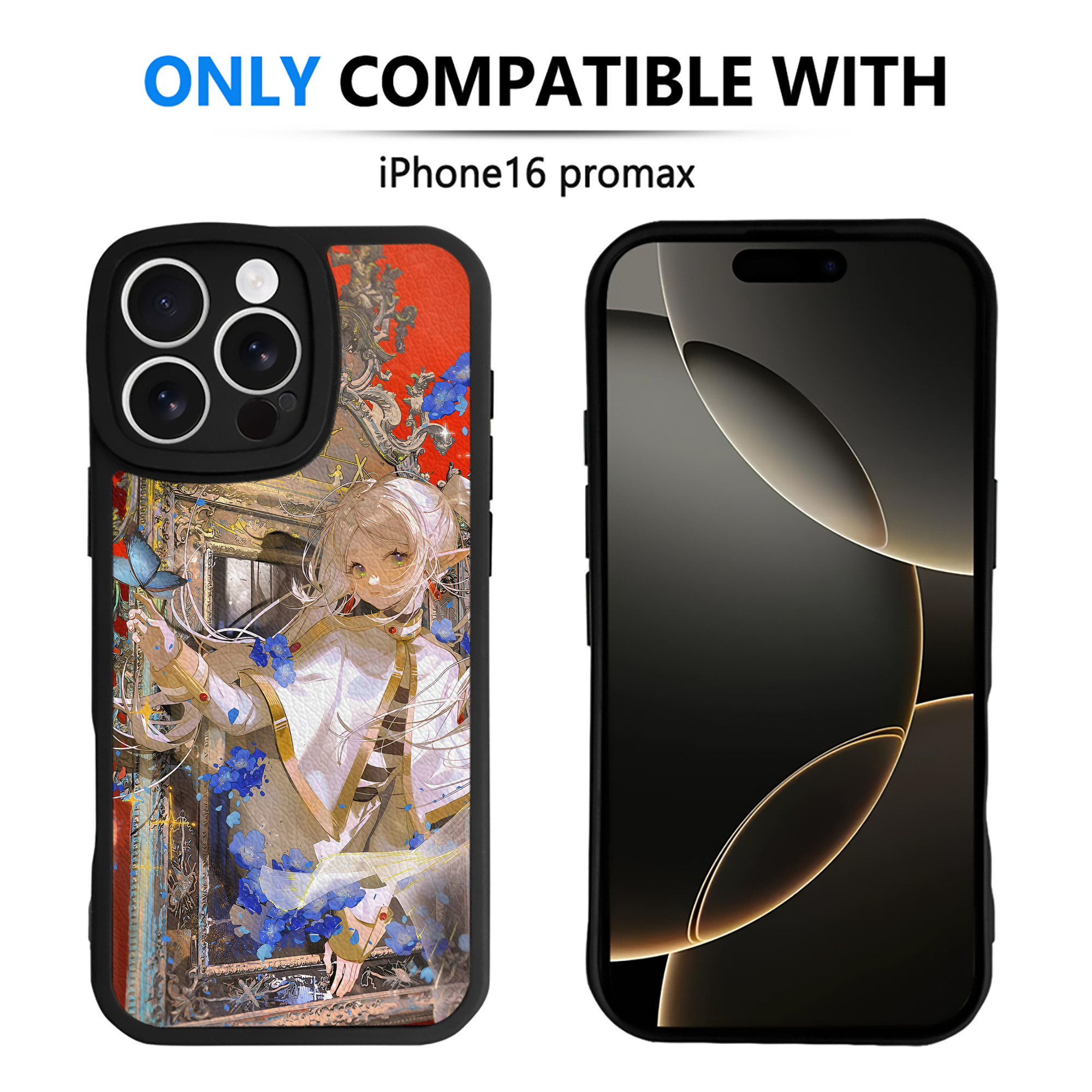 （画像用） 葬送のフリーレン Frieren 【iPhone 16シリーズ対応】シリコンスマホケース（レザー調） 材質：シリコン